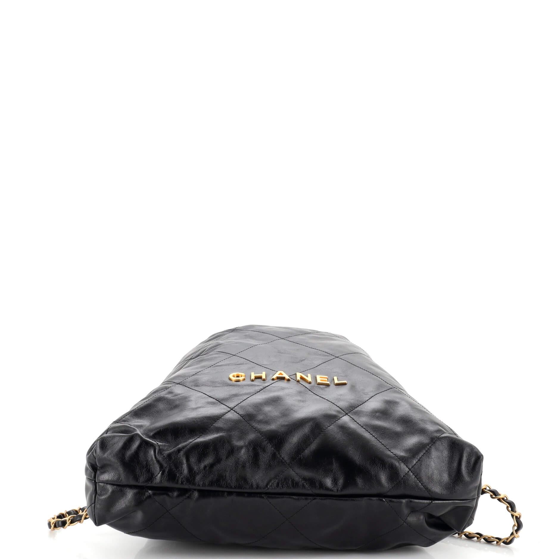 Chanel 22 Chain Backpack Quilted Calfskin Large 1