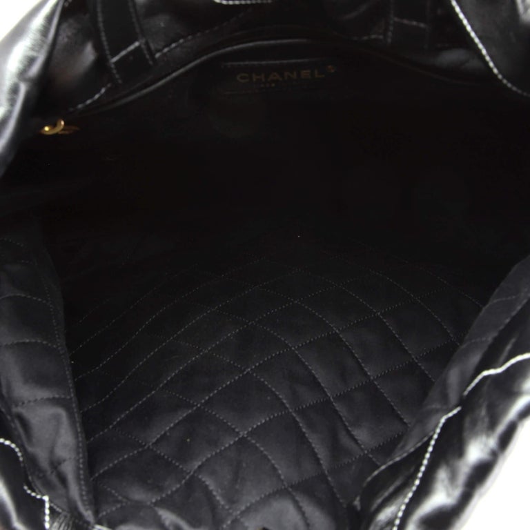 Chanel 22 Chain Backpack Quilted Calfskin Large For Sale at 1stDibs