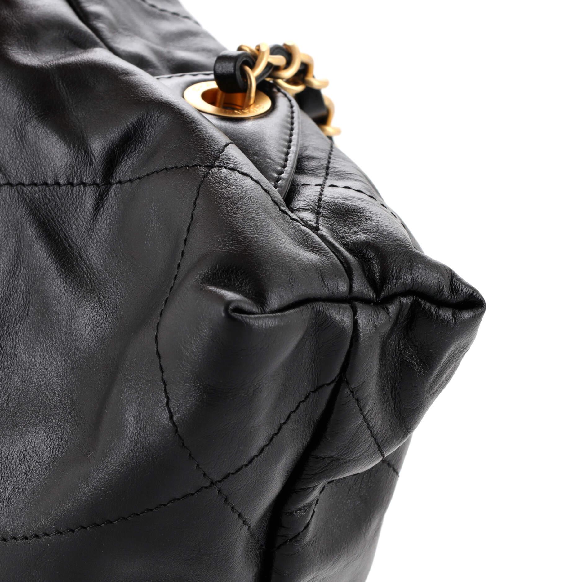 Chanel 22 Chain Backpack Quilted Calfskin Large For Sale 3
