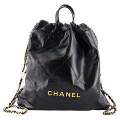 Chanel 22 Chain Backpack Quilted Calfskin Large