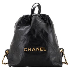 Chanel 22 Chain Backpack Quilted Calfskin Large