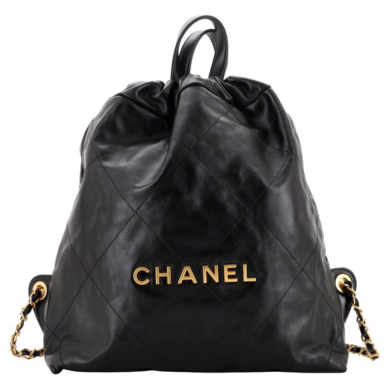 CHANEL 22 SMALL BAG METALLIC Lambskin Leather with Gold-Tone and  Ruthenium-Finish at 1stDibs