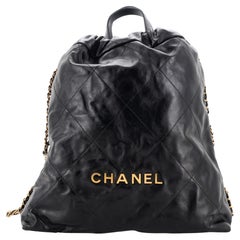 Chanel 22 Chain Backpack Quilted Calfskin Large