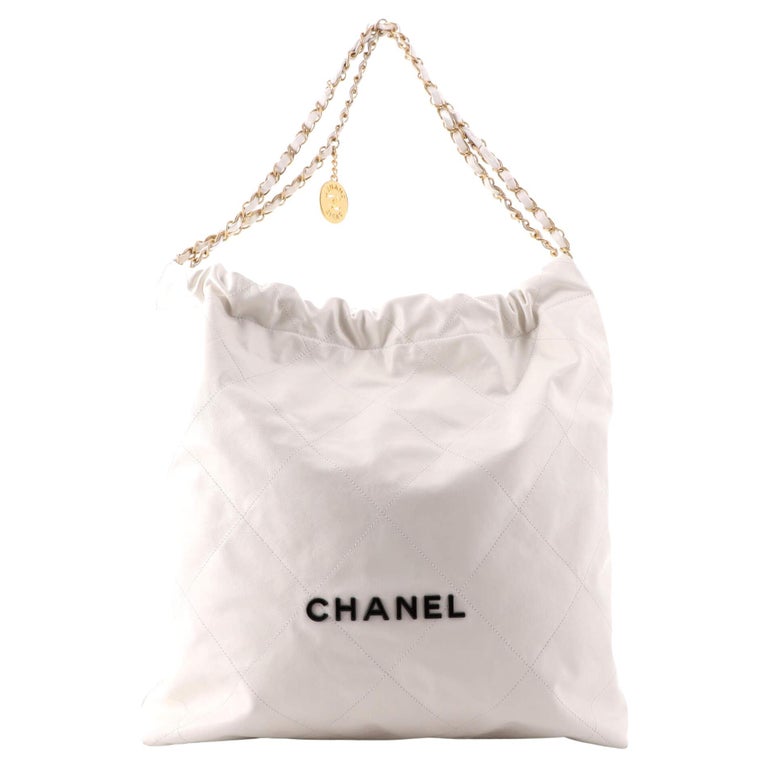 Chanel 22 Chain Hobo Quilted Calfskin Medium For Sale at 1stDibs
