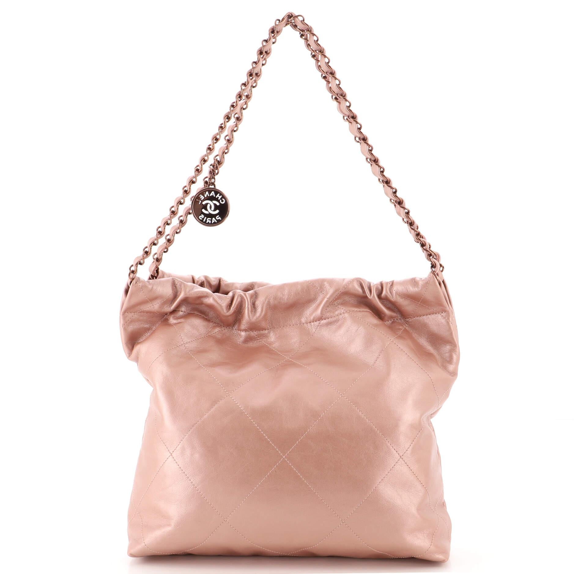 Women's or Men's Chanel 22 Chain Hobo Quilted Calfskin Small