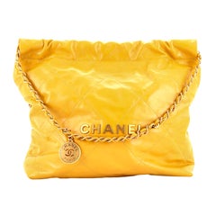 Chanel 22 Chain Hobo Quilted Calfskin Small
