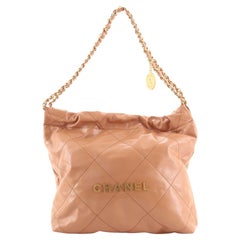 Chanel 22 Chain Hobo Quilted Calfskin Small