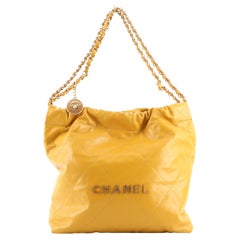 Chanel 22 Chain Hobo Quilted Calfskin Small