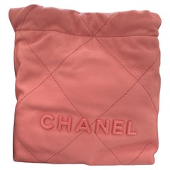 CHANEL 22 Mini-Handtasche Rosa Koralle Goldtone NEU