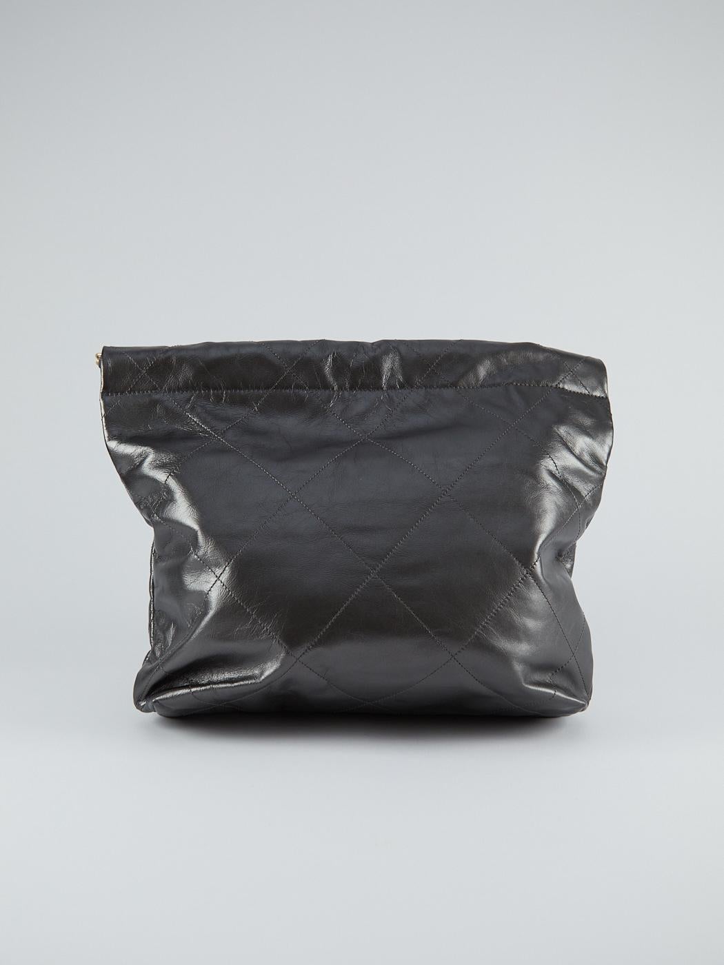 chanel 22 metallic grey