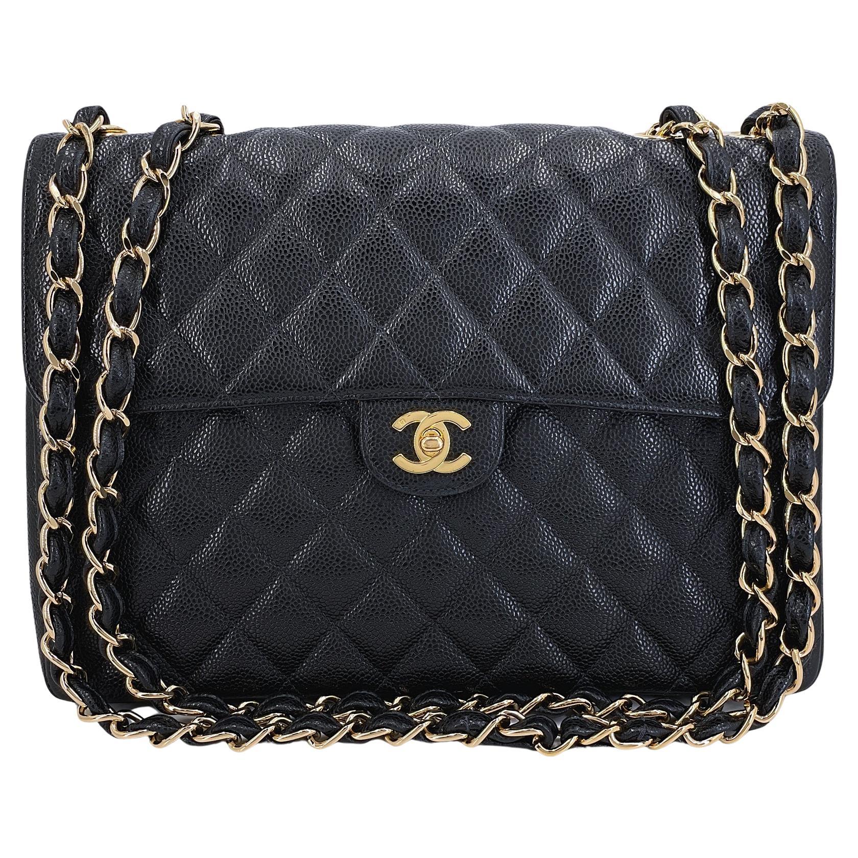 Chanel flap bag caviar leather outlet