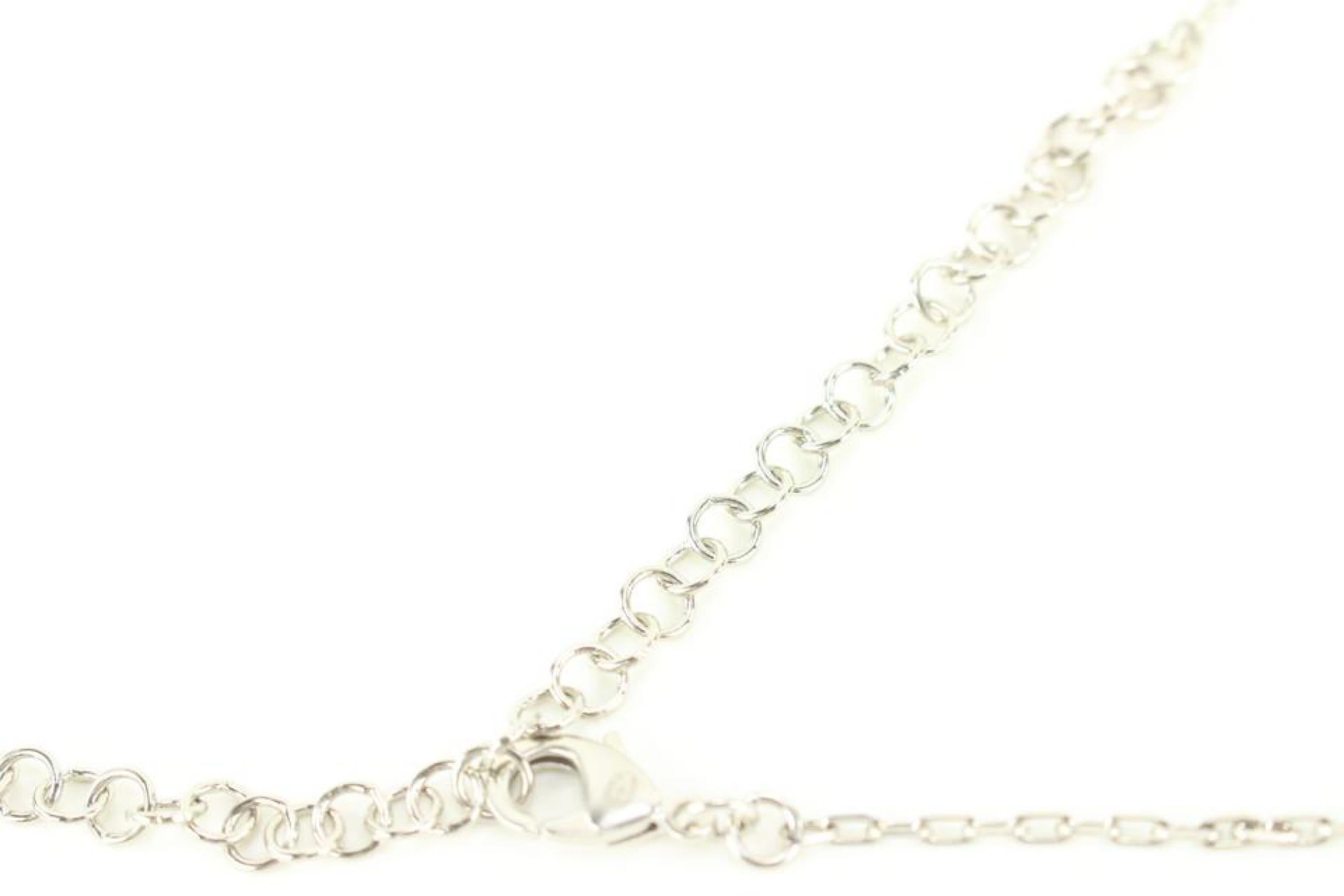 Chanel 22A Silver x Crystal CC Chain Necklace 72c615s 3