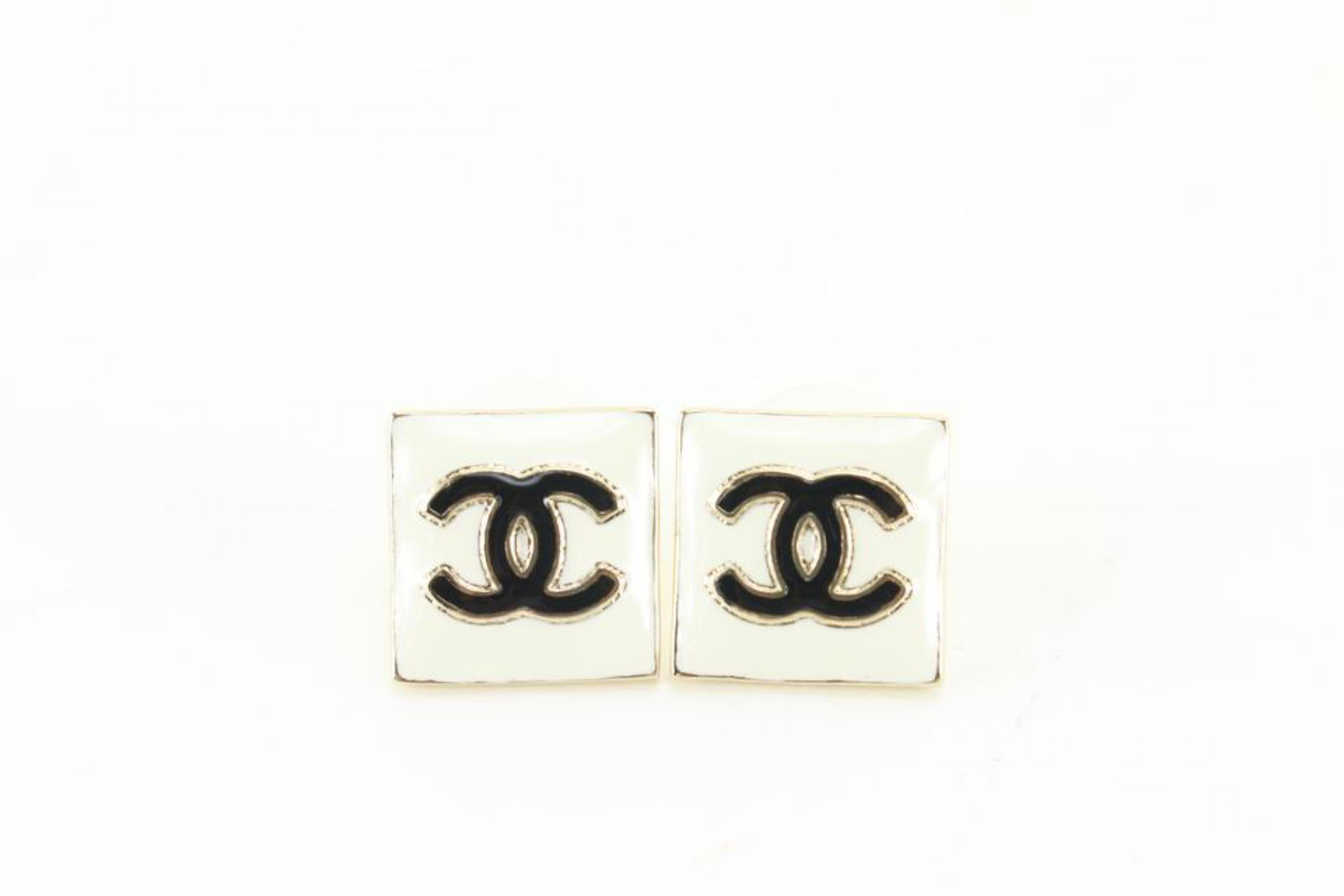 Chanel 22A Square CC Earrings Pierce 23cz76s For Sale 2