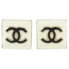 Chanel Square Earrings - 8 For Sale on 1stDibs
