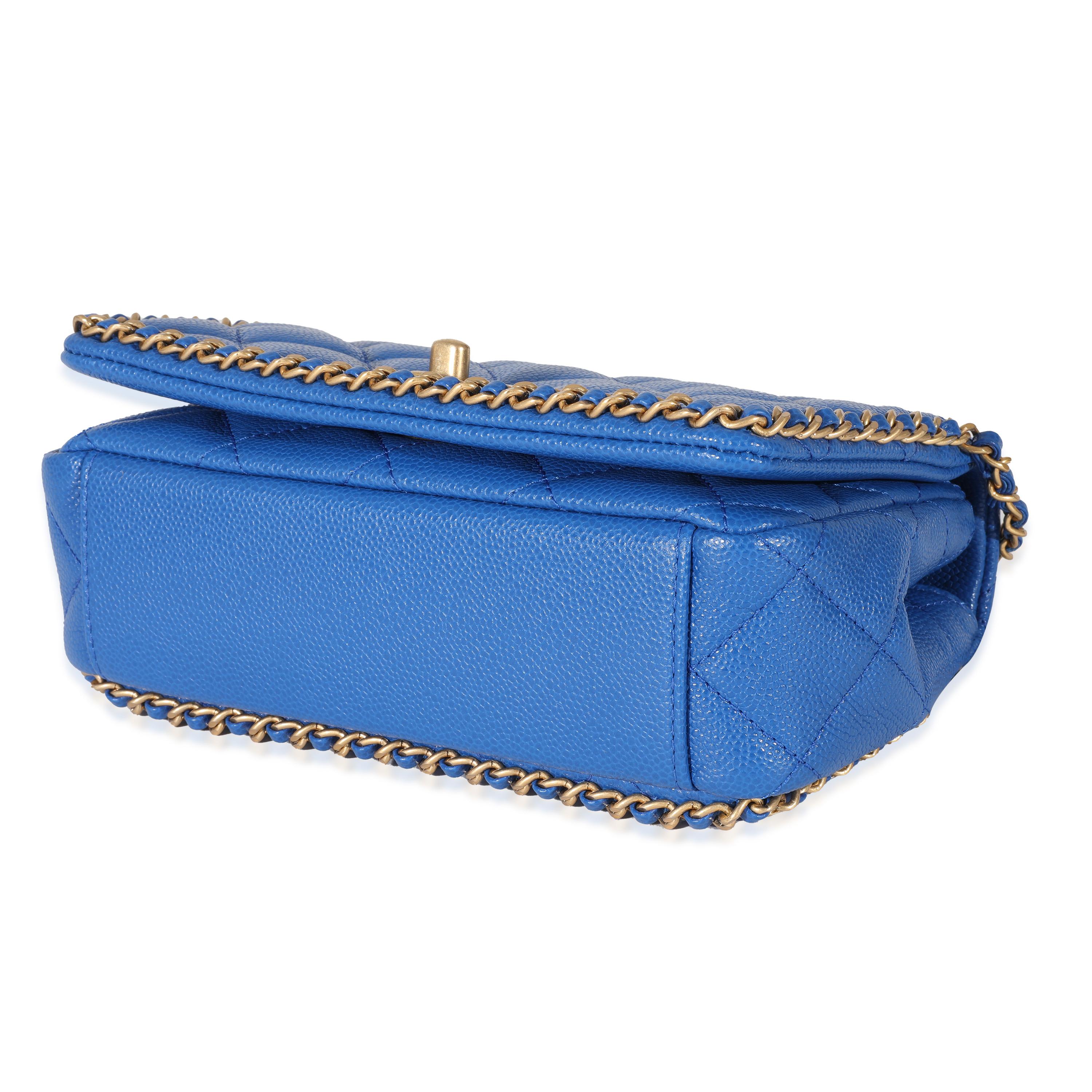 Chanel 22B Dark Blue Caviar Chain Around Flap Bag 1