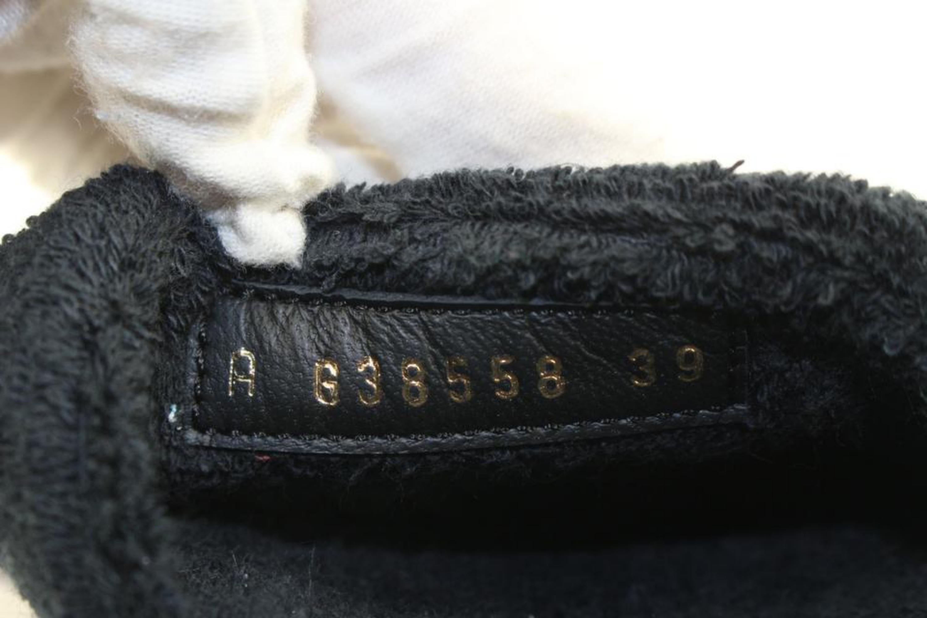 Chanel 22C Black Navy Terry Cloth Sandal CC Wedge Sandal Mule Slides 28ck223s 3