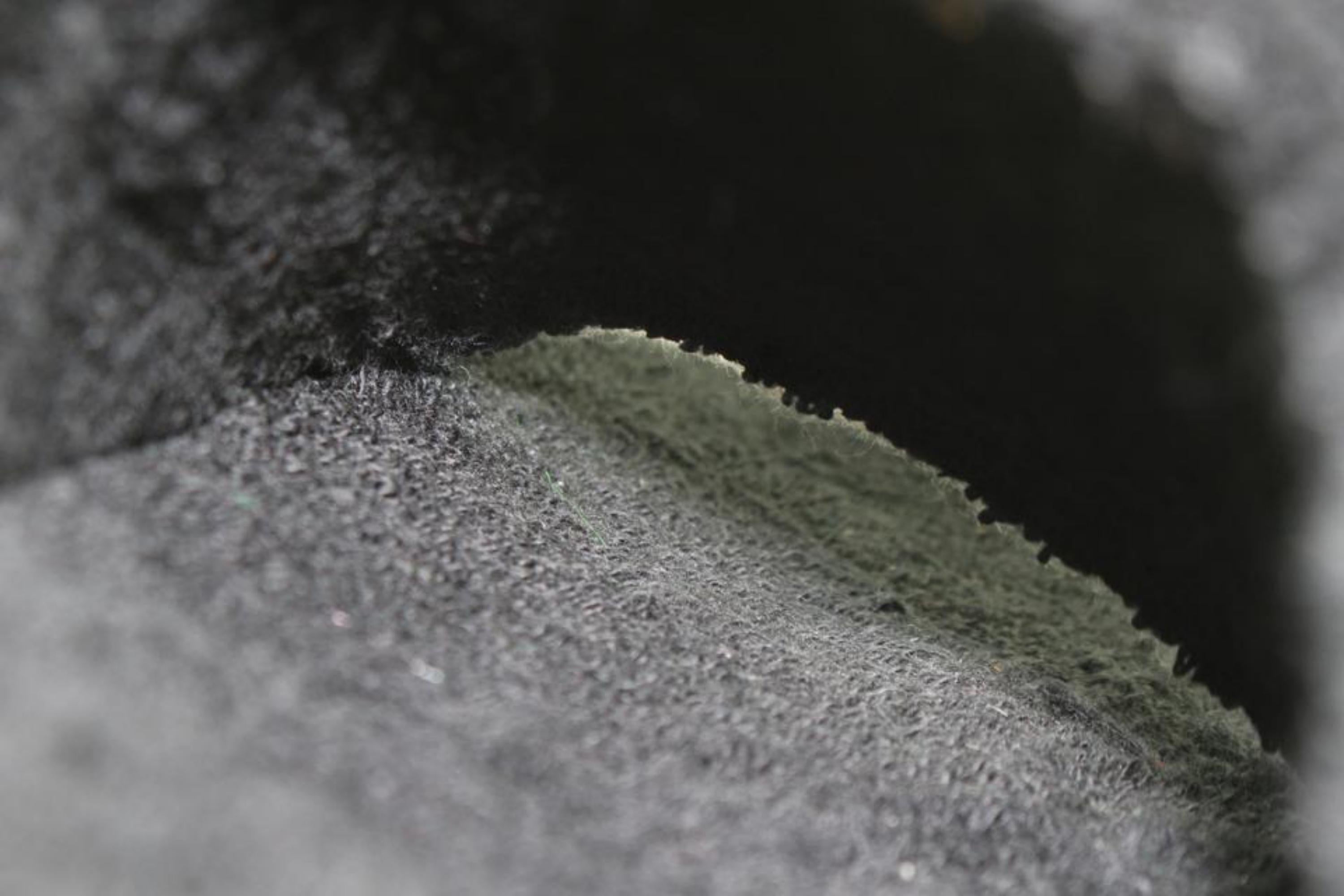 Chanel 22C Black Navy Terry Cloth Sandal CC Wedge Sandal Mule Slides 28ck223s 4