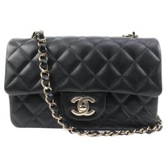 Chanel 22C Black Quilted Lambskin Mini Classic Flap Gold Chain 37c12