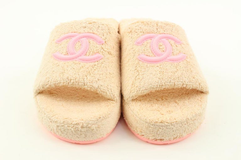 chanel pink mules