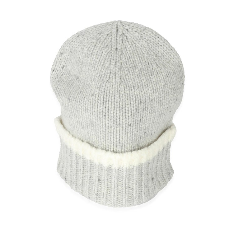 Grey Cc Beanies For Sale Near Me Chanel 22K Grey Cashmere CC