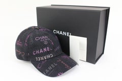Chanel 22P Black Denim CC All Over Baseball Cap 1ck323s