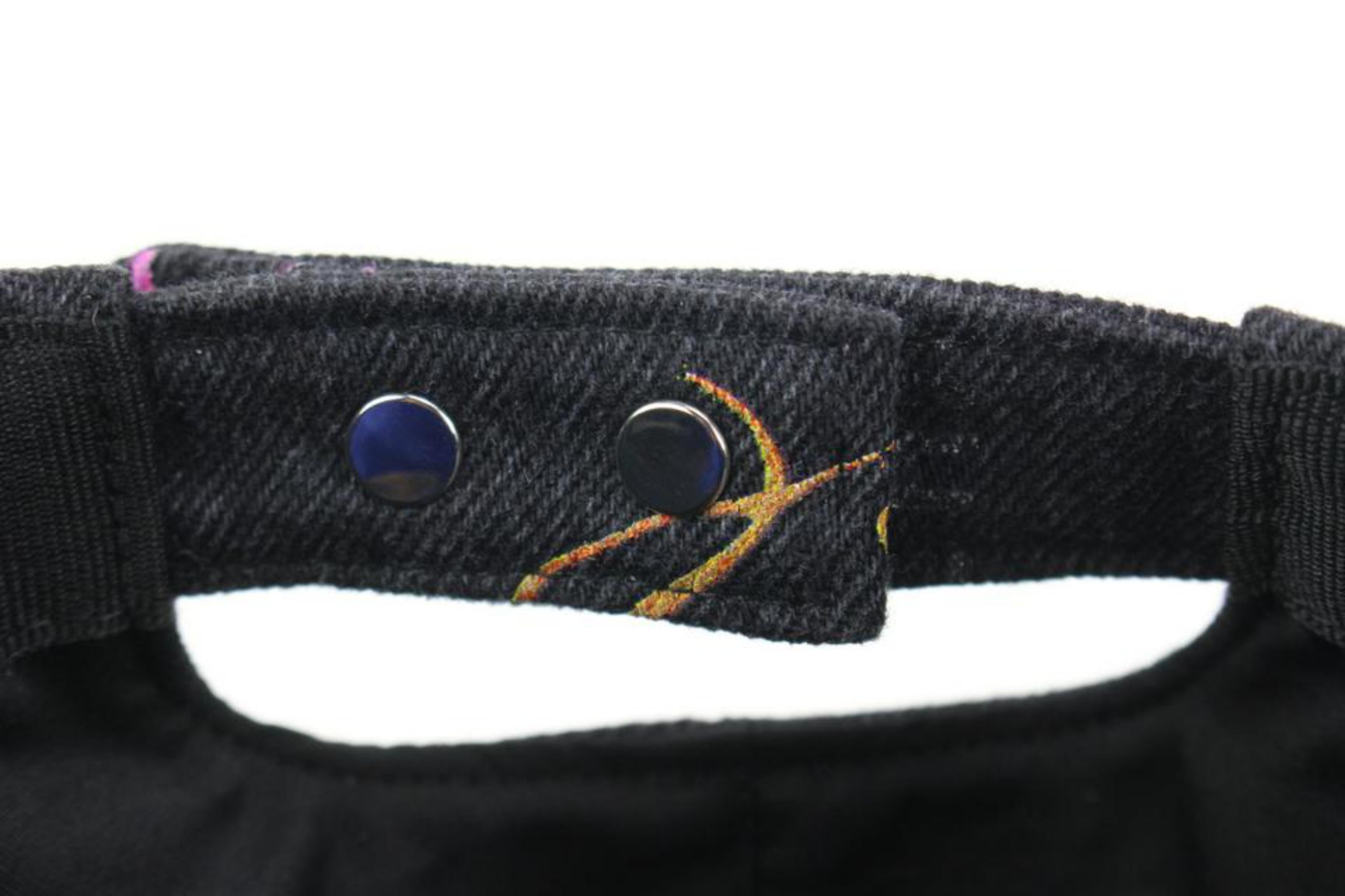 Chanel 22P Black Denim CC All Over Baseball Cap 1ck323s In New Condition In Dix hills, NY