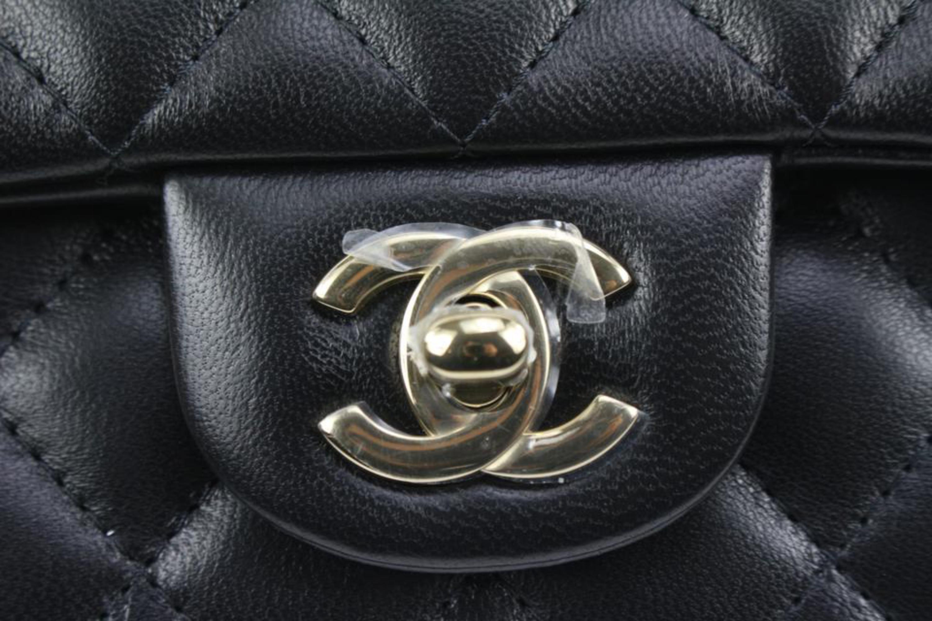 Chanel 22P Black Quilted Lambskin Mini Classic Flap Gold Chain Bag s215ca93 1