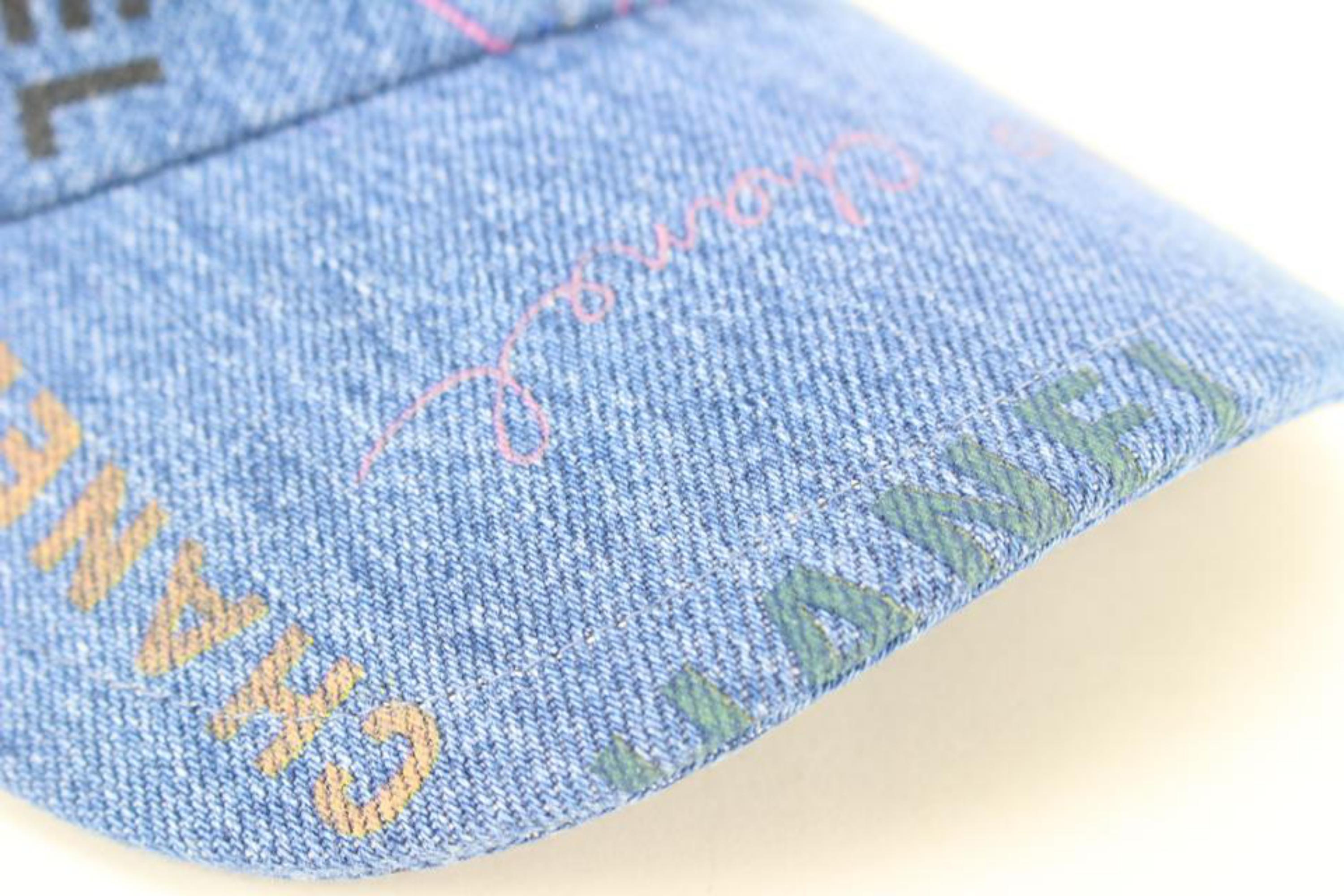 chanel denim cap