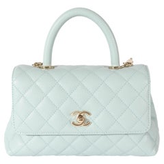 Chanel Coco Top Handle Bag Quilted Caviar Mini at 1stDibs