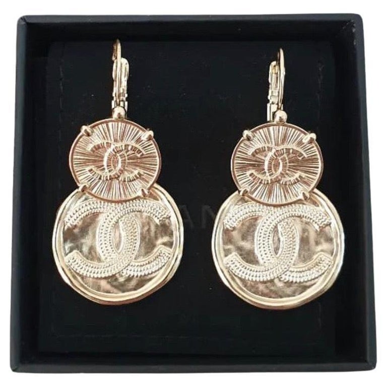 Chanel Gold Drop Earrings - 149 For Sale on 1stDibs