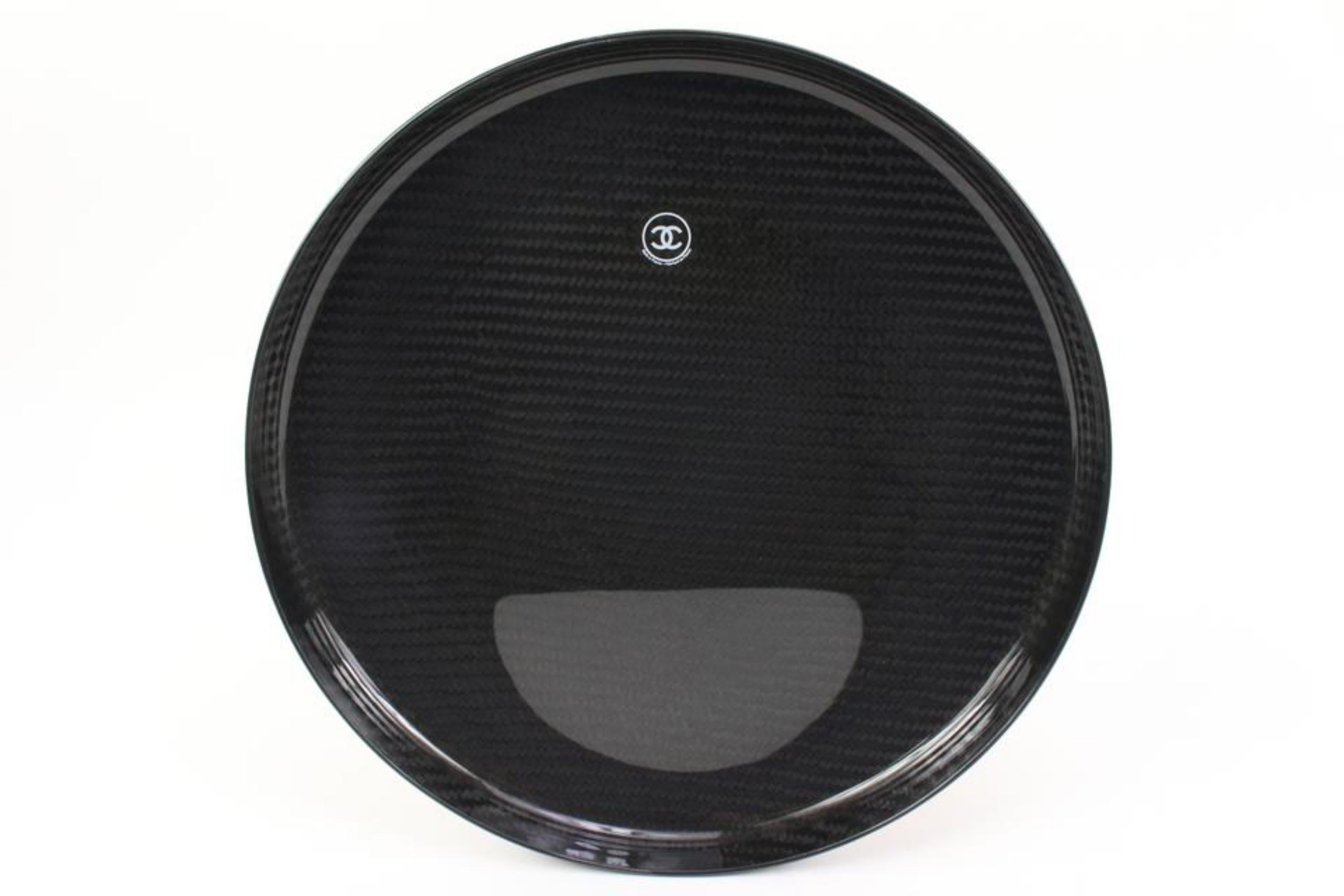 Chanel 22S Black Carbon Fiber CC Logo Frisbee Disc  34ck311s For Sale 3