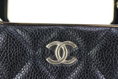Chanel 22s Black Quilted Caviar Evening Bag Milk Carton Crossbody 25cz510s