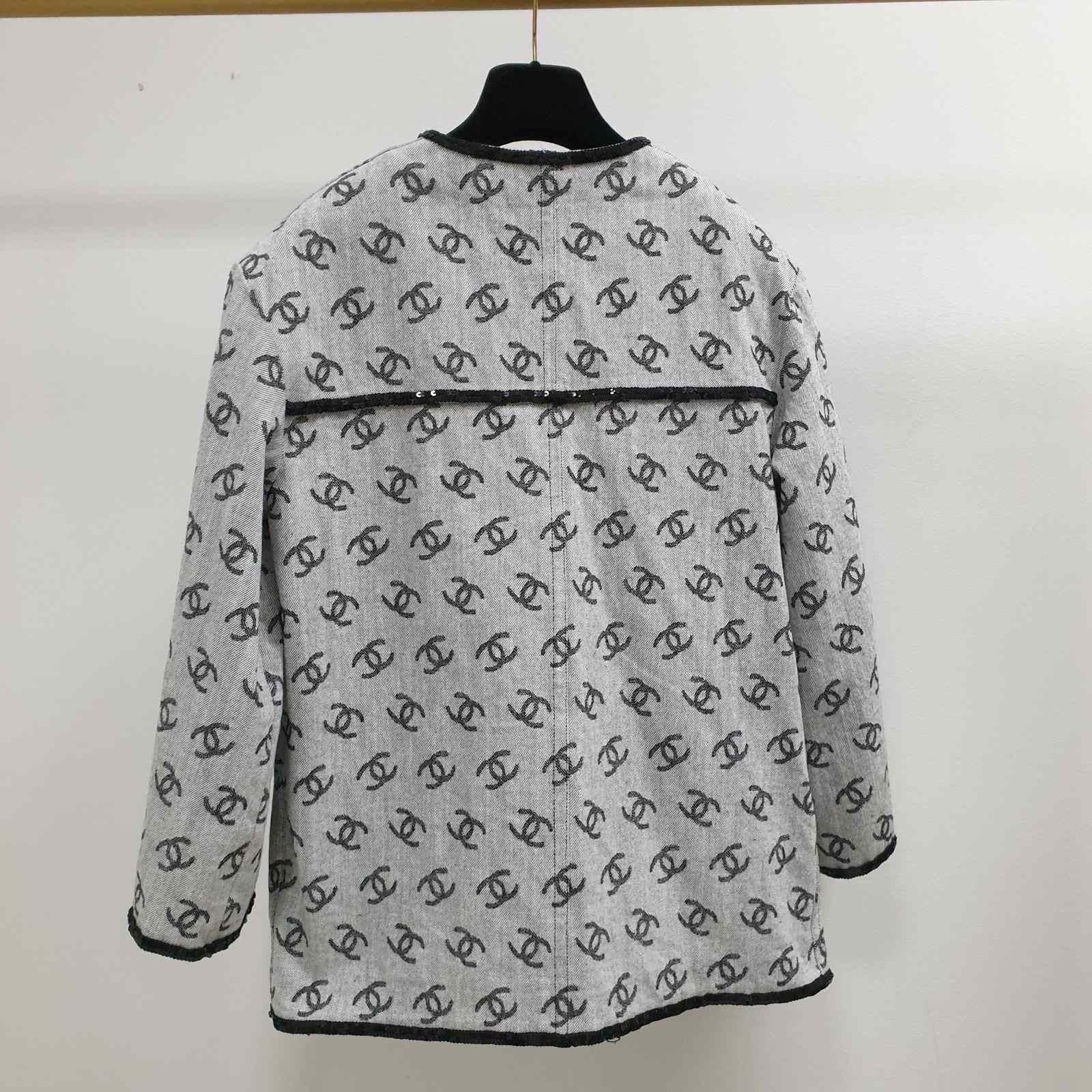 chanel logo jacket