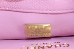 Chanel 22S Dark Pink Quilted Caviar Mini Flap Gold Chain Bag   7cz53s