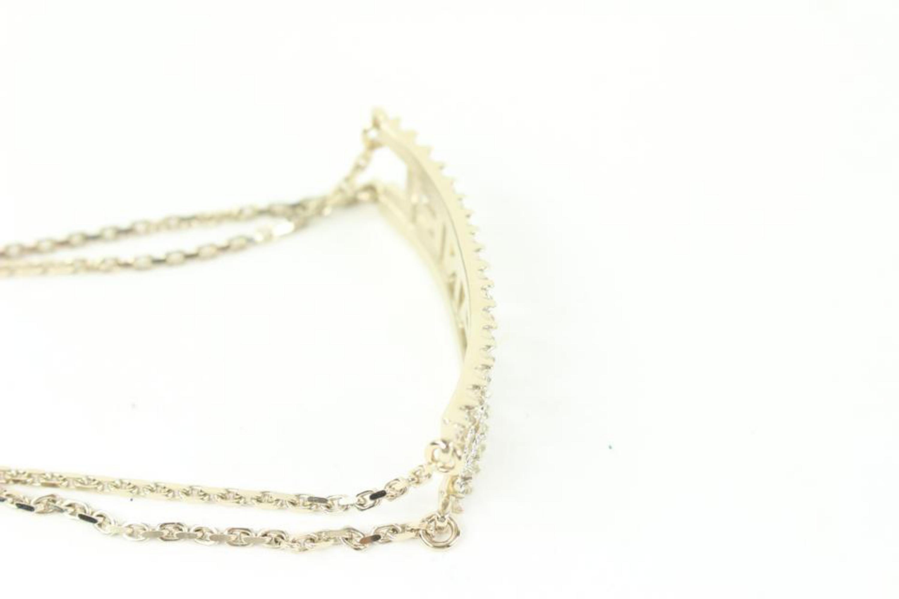 Chanel 22s Gold CC Logo Crystal Chain Necklace 47cz414s 22S 2