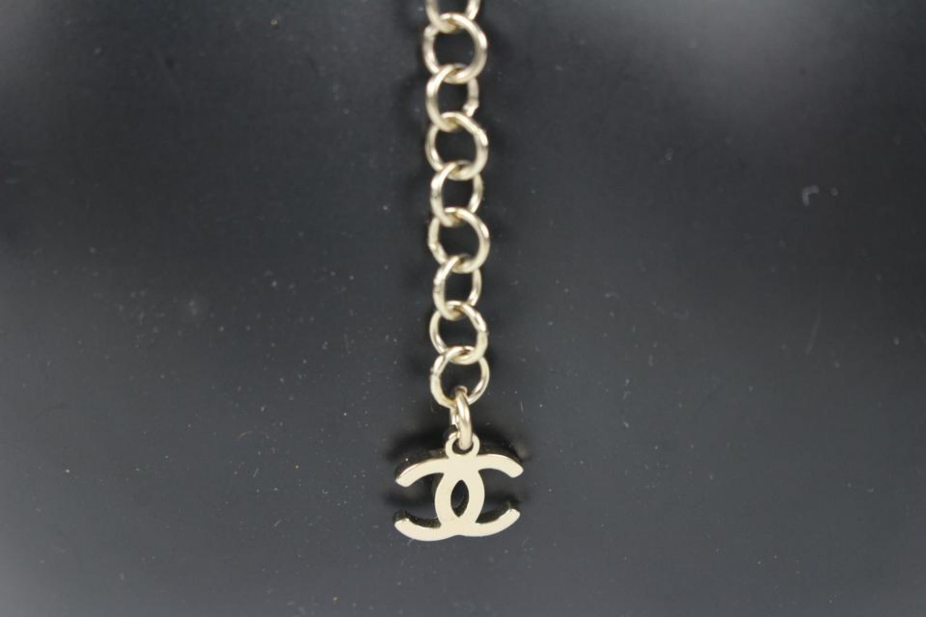 Women's Chanel 22s Gold CC Logo Crystal Chain Necklace 47cz414s 22S