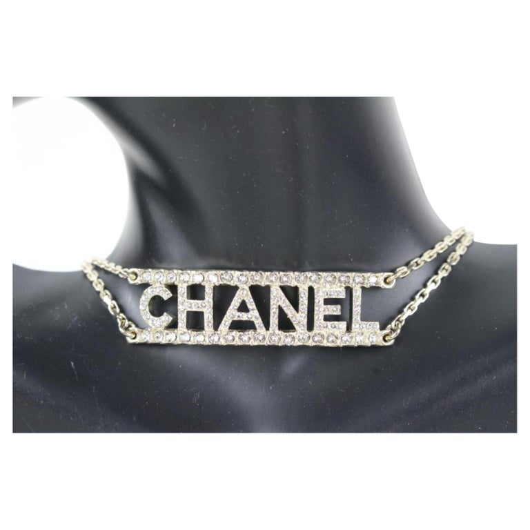 Chanel Gold Crystal Necklace - 2 For Sale on 1stDibs