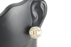 Chanel 22S Gold x Pearl CC Crystal Earrings 26cz510s