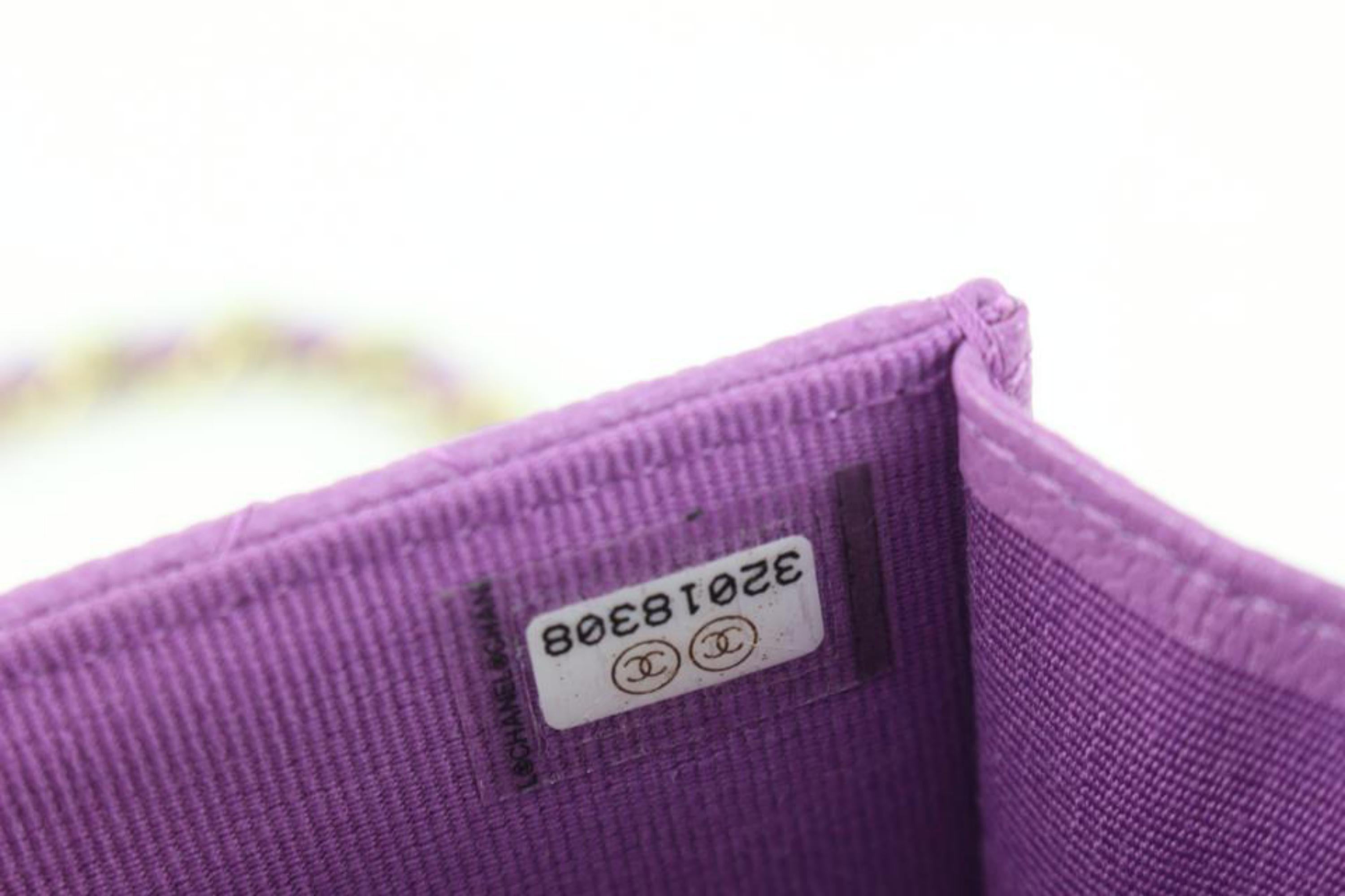 Chanel 22S Purple Quilted Caviar Micro Mini Flap Crossbody Bag GHW 49cz511s 3
