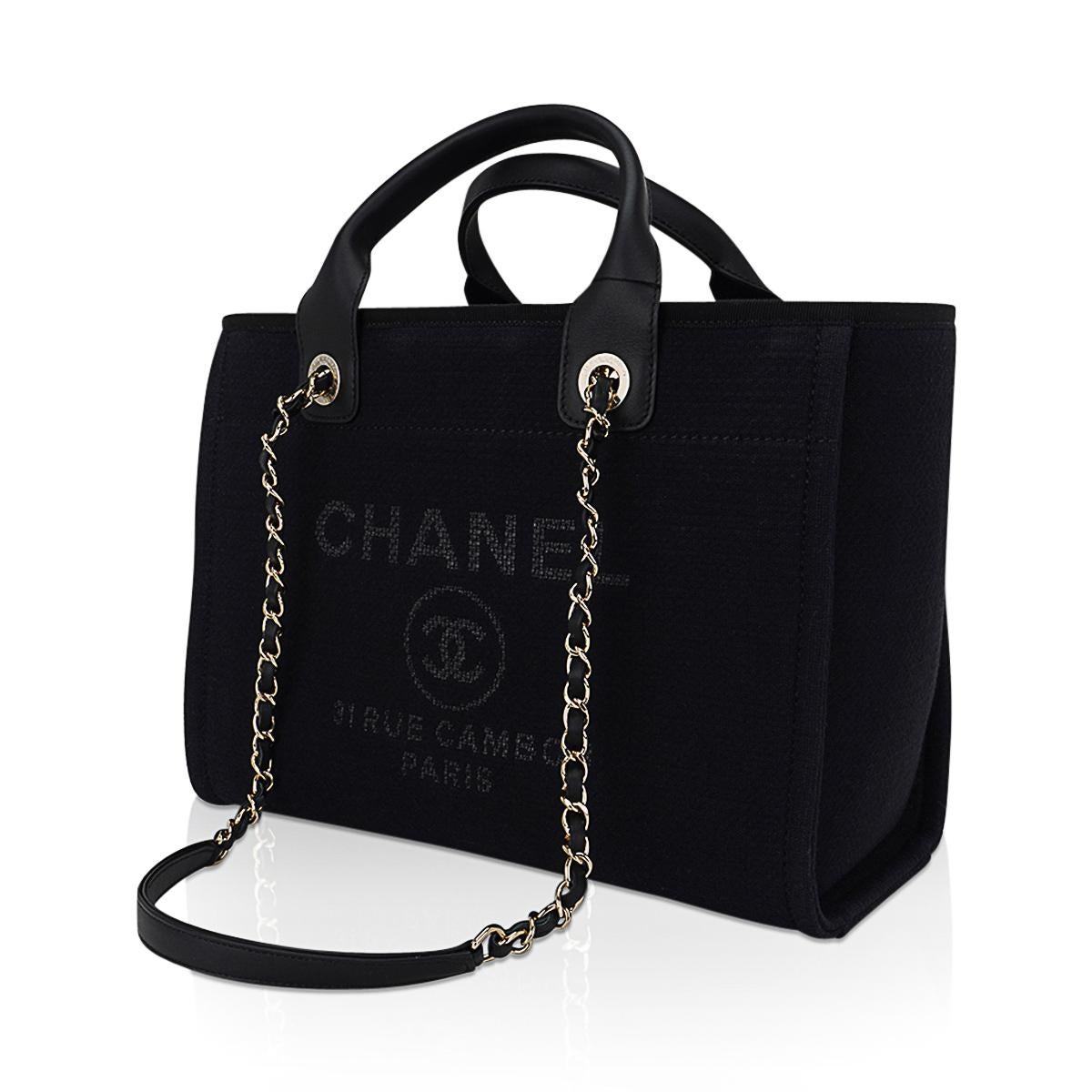 Chanel 23C Limited Edition Black 31 Rue Cambon Small Shopping Tote For Sale 3