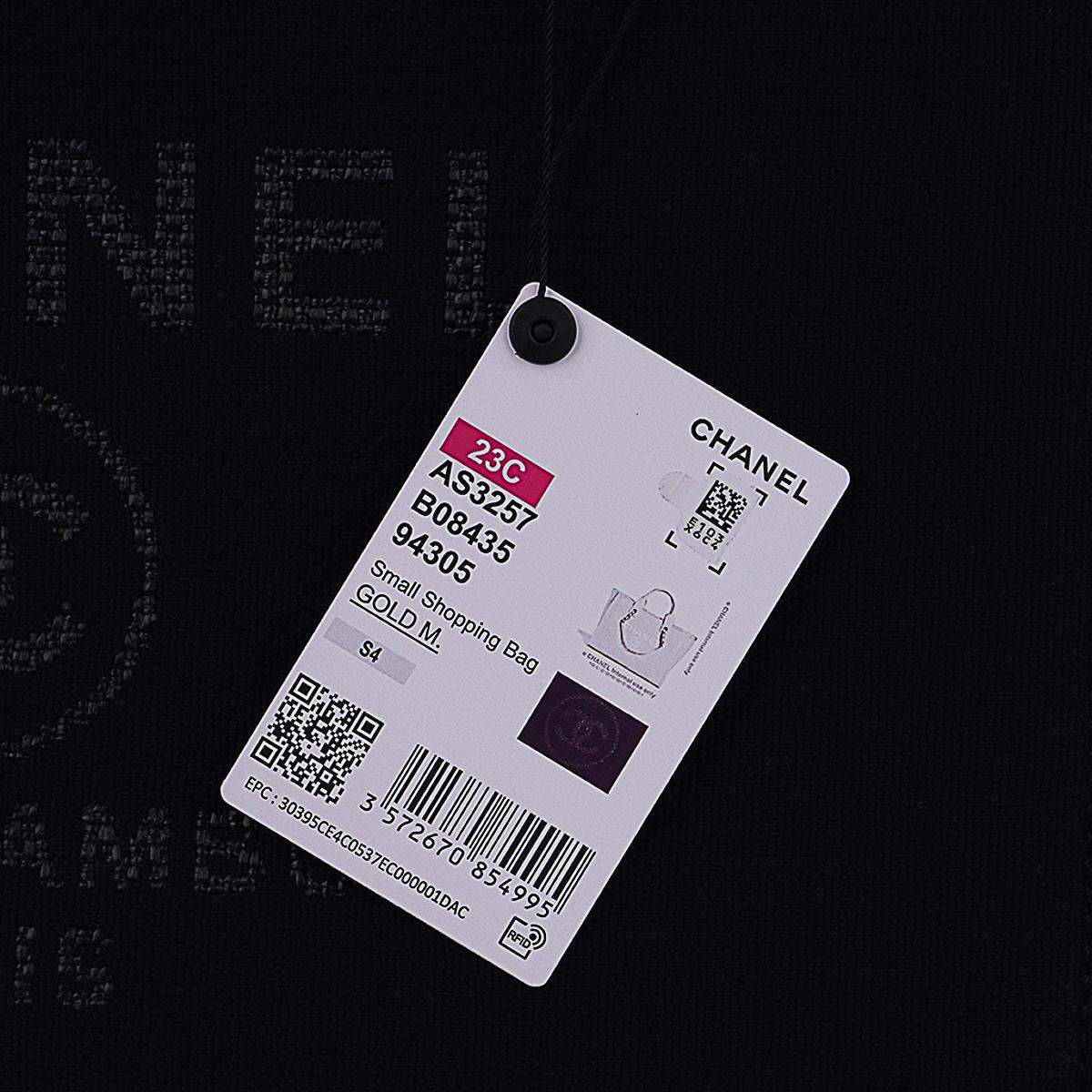 Chanel 23C Limited Edition Black 31 Rue Cambon Small Shopping Tote en vente 13