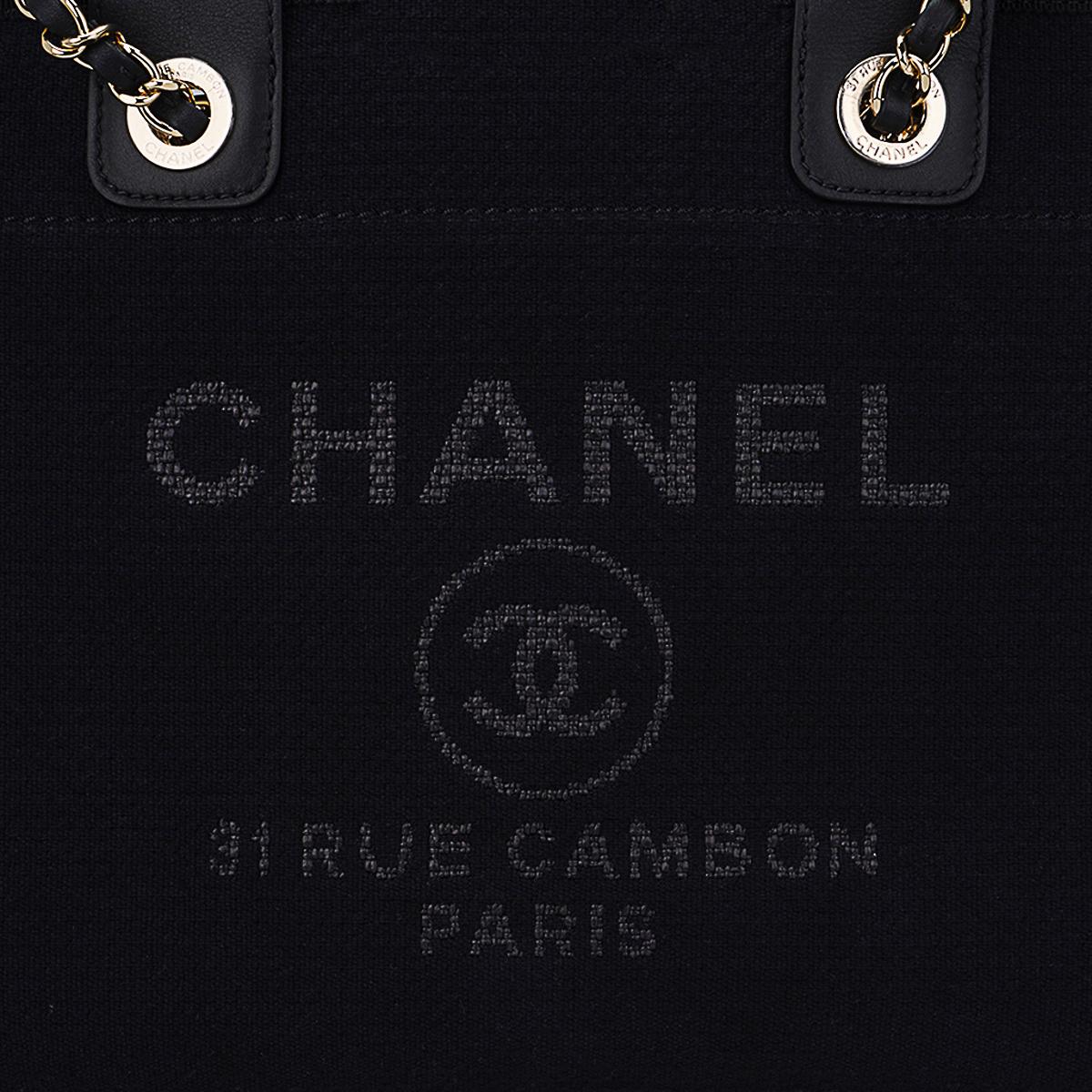 Chanel 23C Limited Edition Black 31 Rue Cambon Small Shopping Tote In New Condition For Sale In Miami, FL