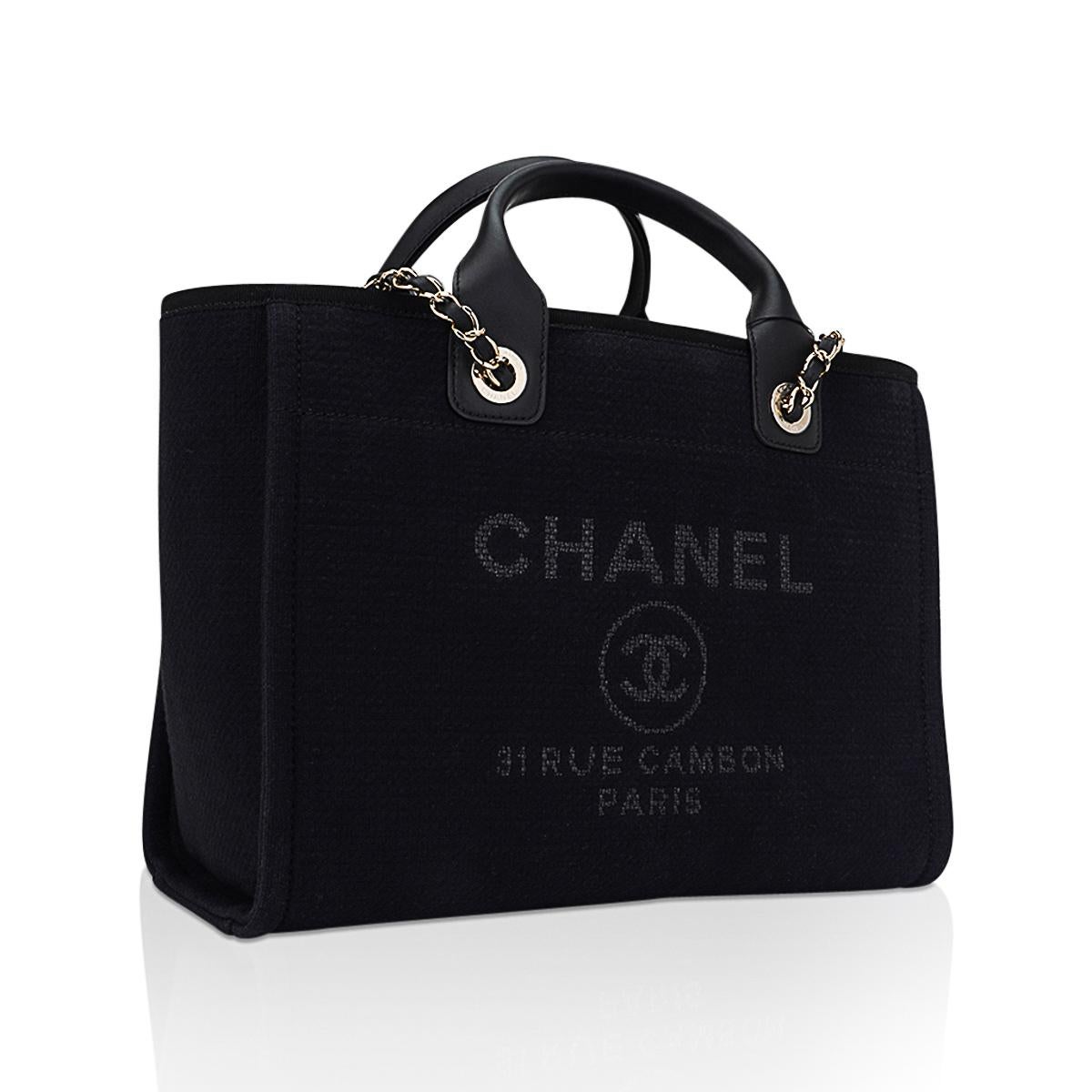 Women's Chanel 23C Limited Edition Black 31 Rue Cambon Small Shopping Tote