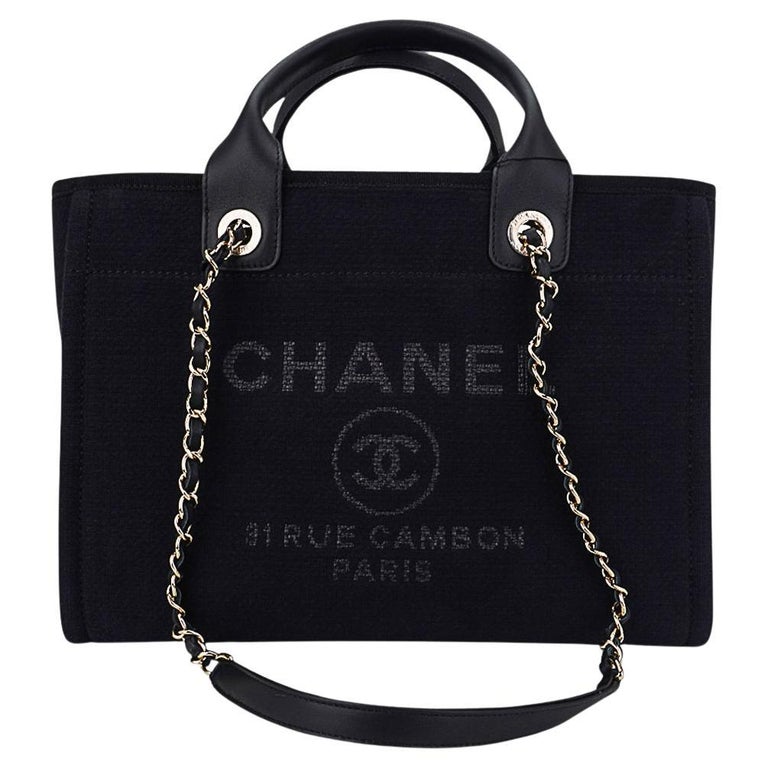 Chanel 23C Limited Edition Black 31 Rue Cambon Small Shopping Tote For Sale  at 1stDibs