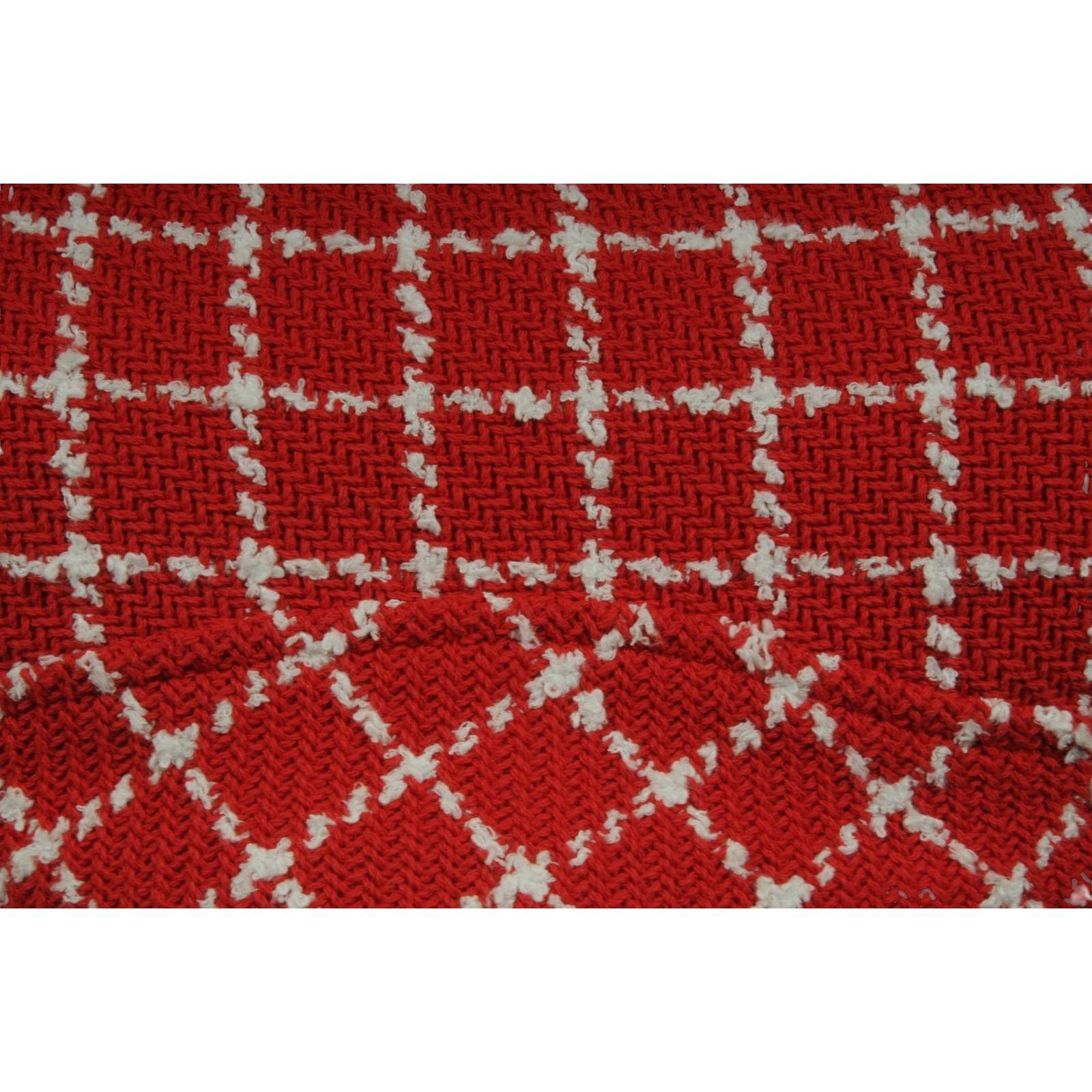 Chanel  23C Débardeur en tweed Monico Taille FR 38 Rouge Blanc Camisole à carreaux Unisexe en vente