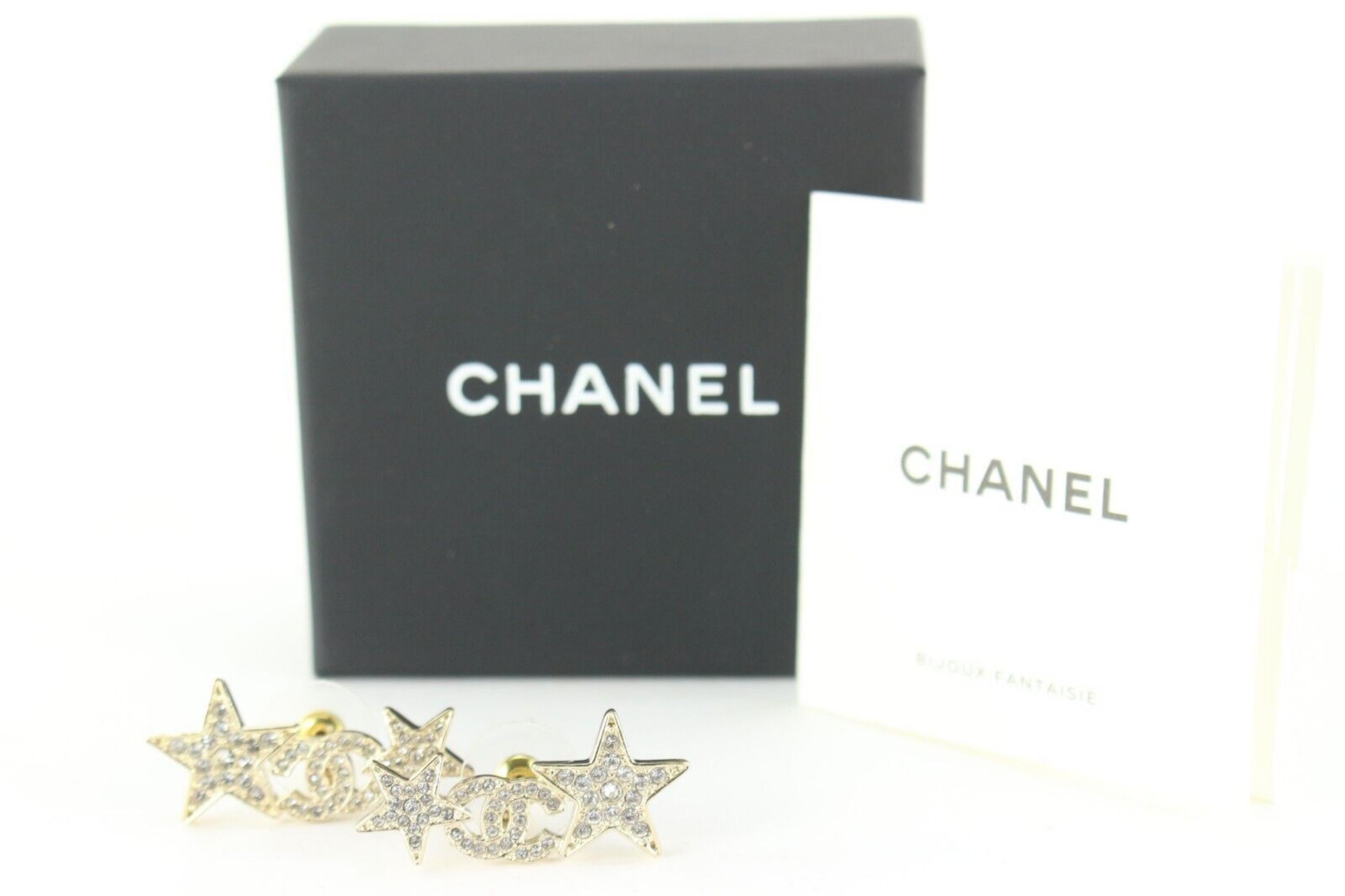 Chanel 23C Star CC Crystal Pierce Earrings 6CJ1229 4