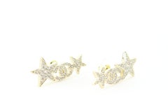 Chanel 23C Star CC Crystal Pierce Earrings 6CJ1229
