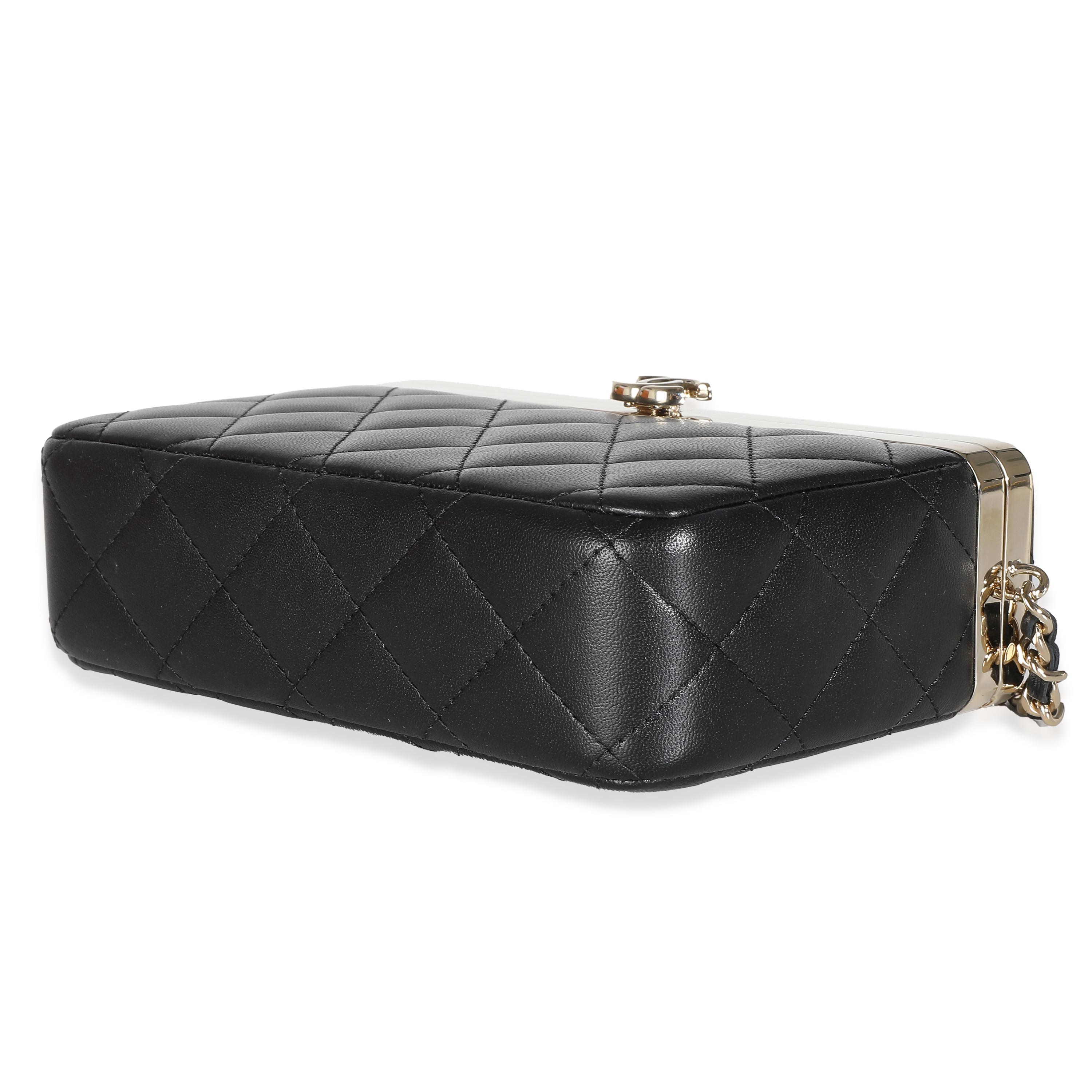 Chanel 23S Black Quilted Lambskin Vanity Case With Chain 1