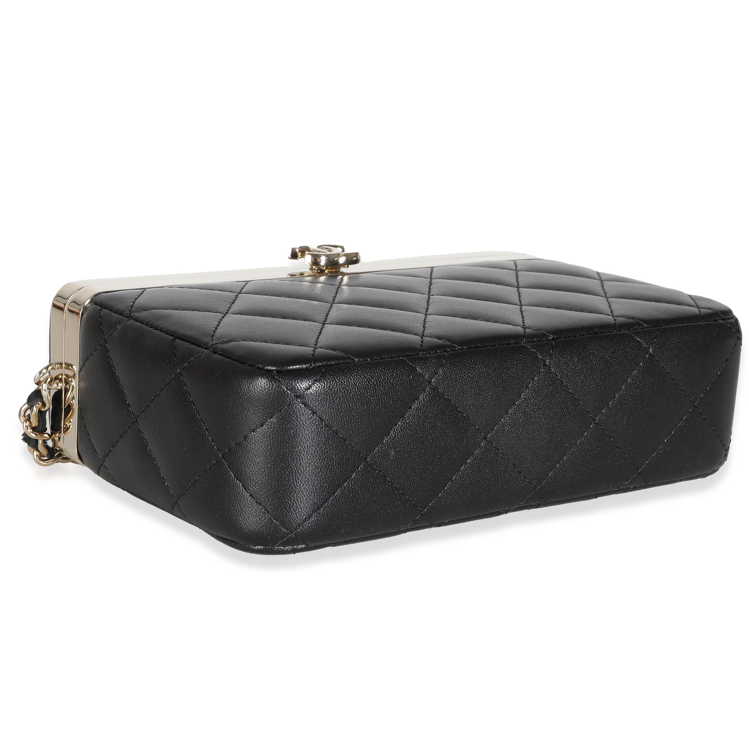 Chanel 23S Black Quilted Lambskin Vanity Case With Chain 3