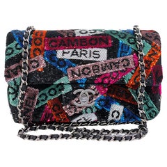 Chanel 24C Rainbow Glitter-Sequin Multicolor Rectangular Mini Flap Bag RHW 68182